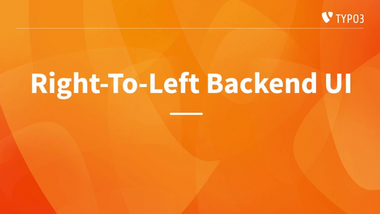 Right-to-left Backend UI